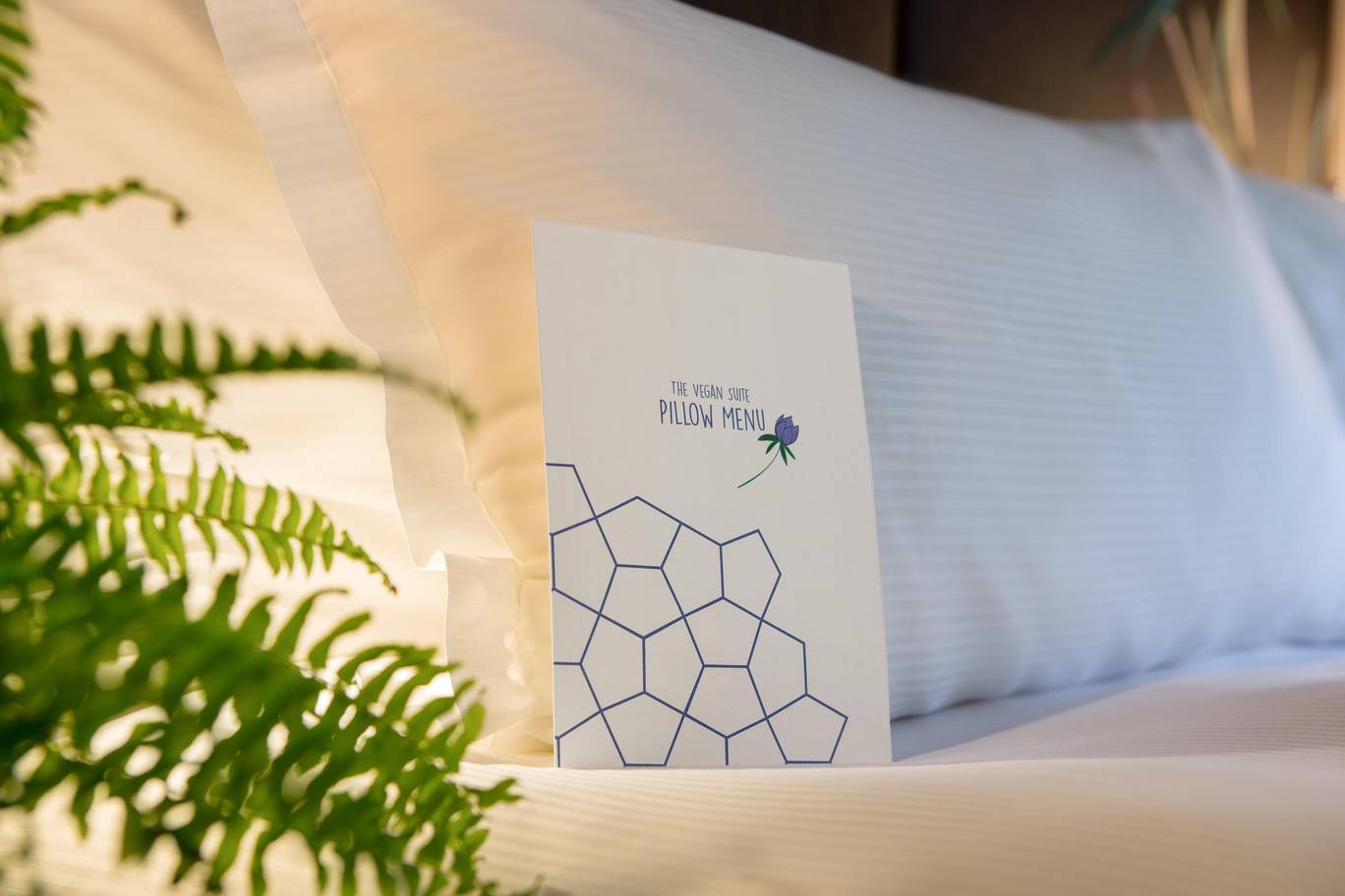 Pillow Menu di Vegan Suite / Hilton Bankside London Hotel 